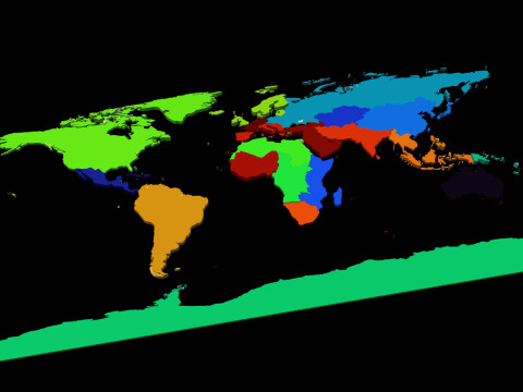 Regions Offset Map 3D Model
