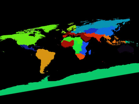 Regions Offset Map 3D Model