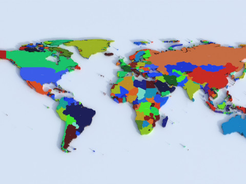 World Map 3D 모델