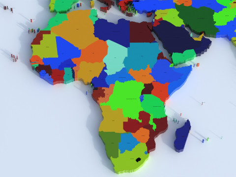 World Map 3D 모델