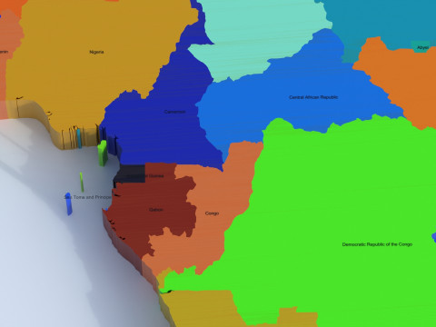 World Map 3D 모델