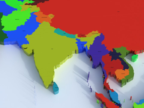 World Map 3D 모델