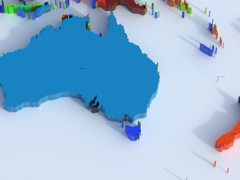 World Map 3D 모델