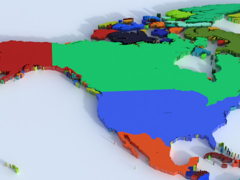 World Map 3D 모델