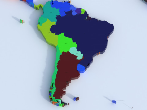 World Map 3D 모델