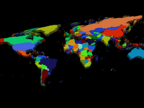 World Map 3D 모델