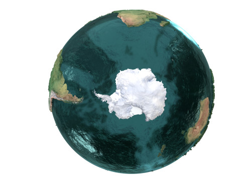 Earth Water 3D Globe No Cloud Modèle 3D