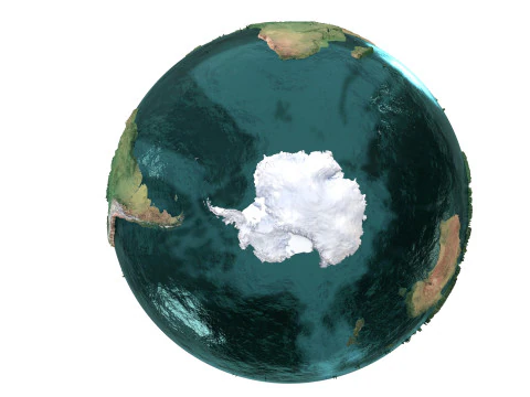 Earth Water 3D Globe No Cloud 3D Model