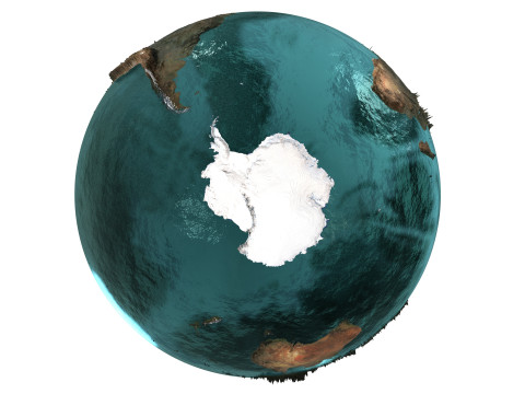 Earth Water 3D Globe Natural 3D Model