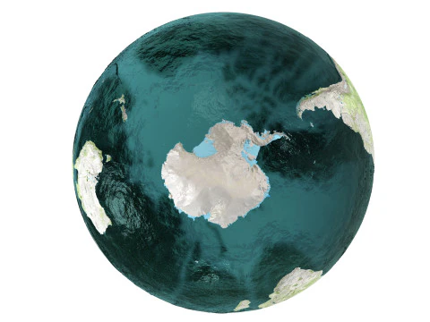 Earth Water 3D Globe Map 3D Model