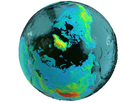 Earth Water 3D Globe Heightmap Shade 3D Model