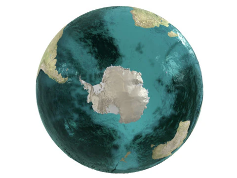 Earth Water 3D Globe Geographic 3D Model