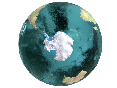 Earth Water 3D Globe Physical Modello 3D