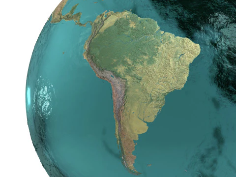 Earth Water 3D Globe Physical 3D Model