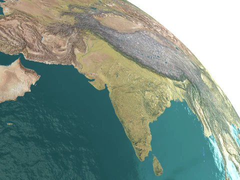 Earth Water 3D Globe Physical 3D Model