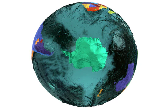 Earth Water 3D Globe Countries 3D Model