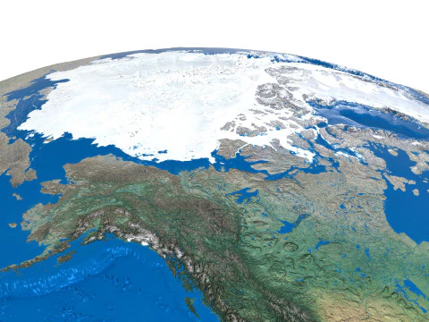 Earth No Cloud Globe 3D Model