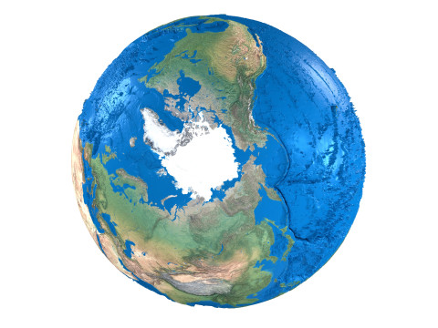 Earth No Cloud Globe 3D Model