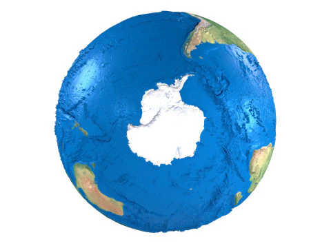 Earth No Cloud Globe 3D Model