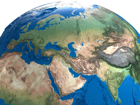 Earth No Cloud Globe 3D Model