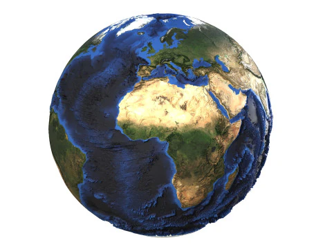 Earth Natural Globe 3D Model