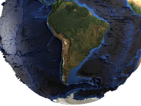 Earth Natural Globe 3D Model