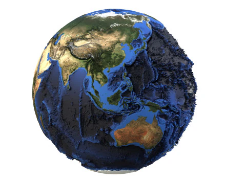 Earth Natural Globe 3D Model