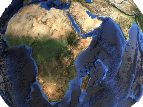 Earth Natural Globe 3D Model
