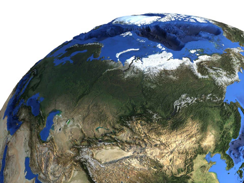 Earth Natural Globe 3D Model