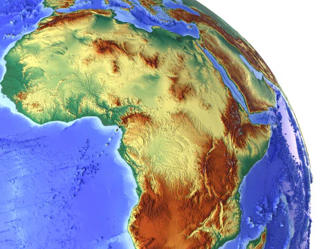 Earth Shaded Natural Globe 3D Model