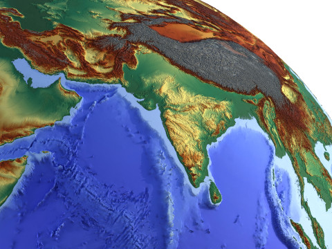 Earth Shaded Natural Globe 3D मॉडल