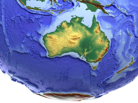 Earth Shaded Natural Globe 3D Model