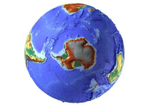 Earth Shaded Natural Globe 3D Model