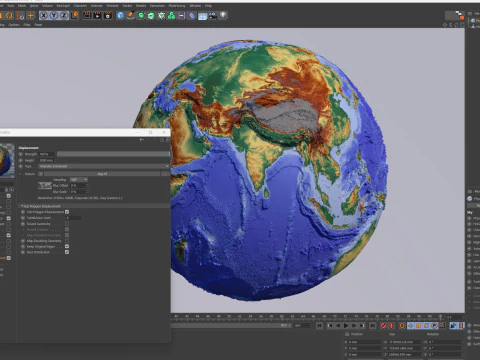 Earth Shaded Natural Globe 3D Model