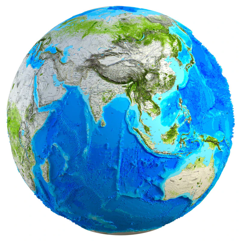 Globo do Mapa da Terra Modelo 3D .c4d .max .obj .3ds .fbx .stl .blend 