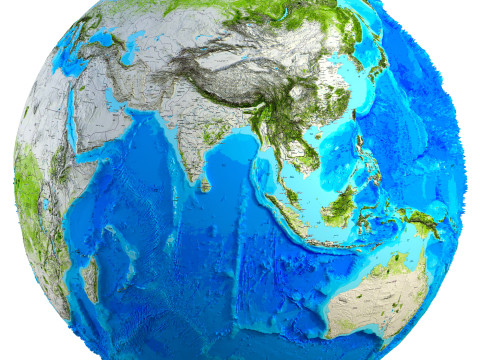 Earth Map Globe 3D Model