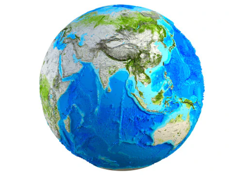 Globo do Mapa da Terra Modelo 3D