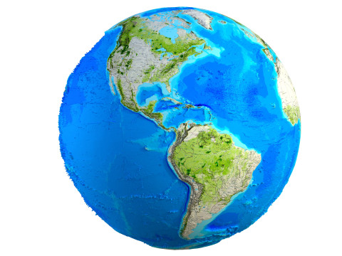 Earth Map Globe 3D Model