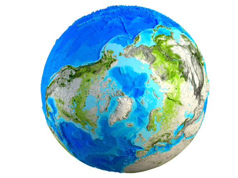 Earth Map Globe 3D Model