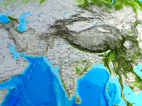 Earth Map Globe 3D Model