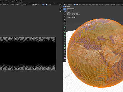 Earth Map Globe 3D Model