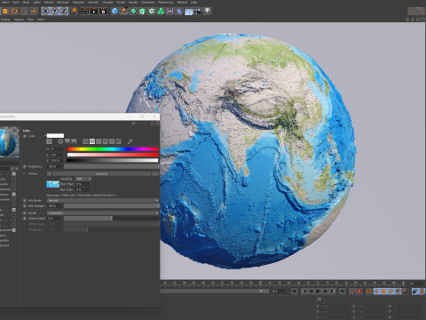 Earth Map Globe 3D Model