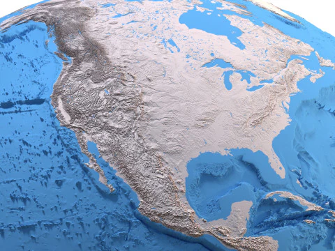 Earth Clay Shaded Globe 3D Model