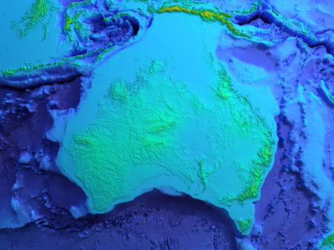 Earth Height Shaded Globe Model 3D