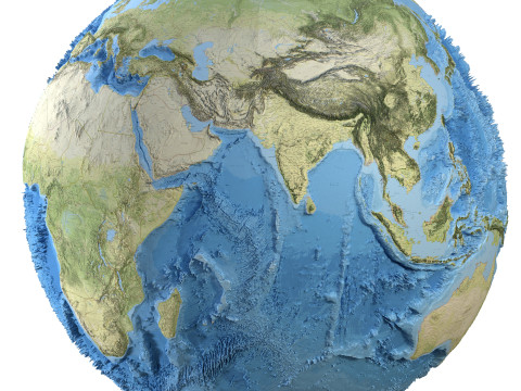 Earth Geographic Globe 3D Model