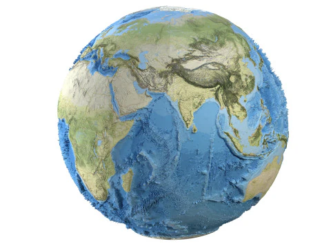 Earth Geographic Globe 3D Model
