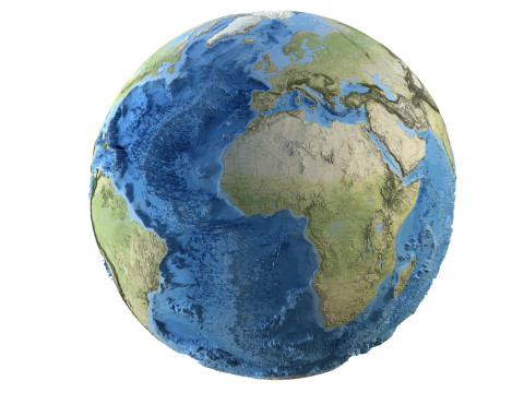 Earth Geographic Globe 3D Model