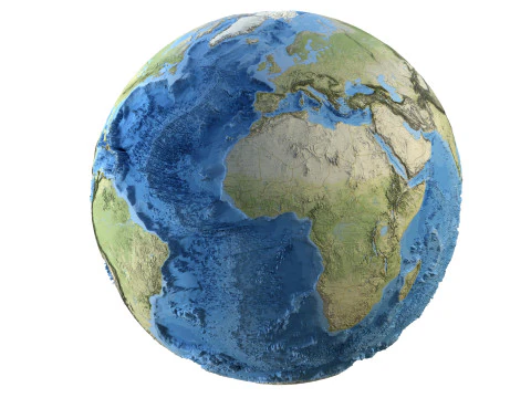 Earth Geographic Globe 3D Model