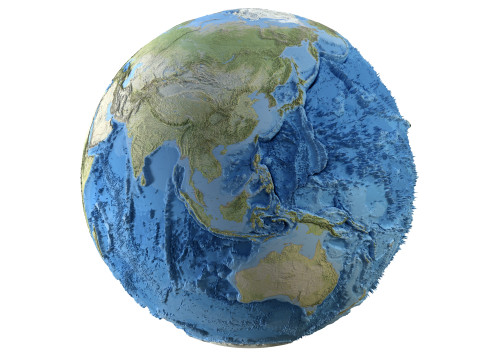 Earth Geographic Globe 3D Model