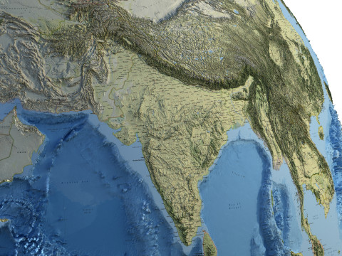 Earth Geographic Globe 3D Model